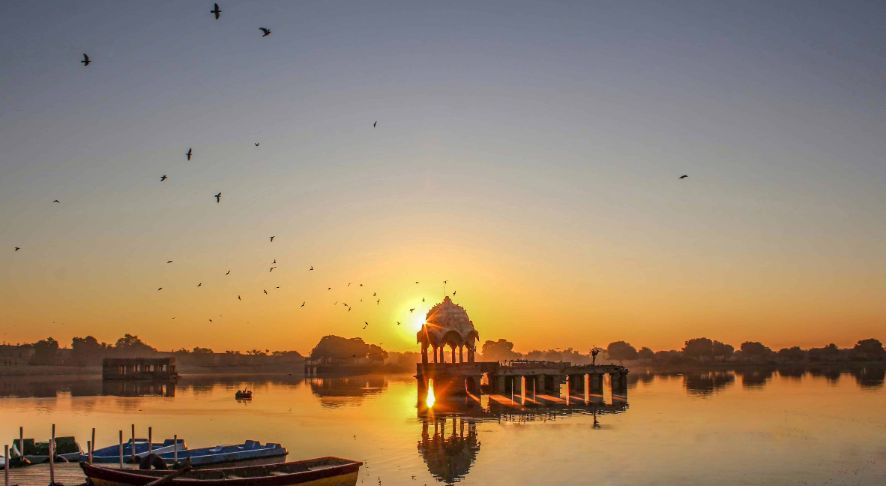 Gadisar Sunset and Sunrise
