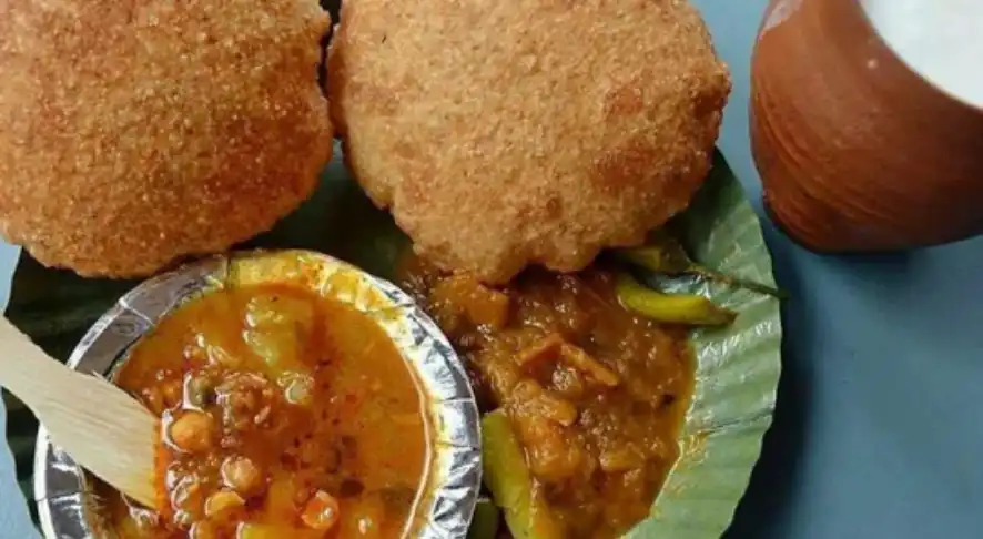 Bedai with Aloo Sabzi